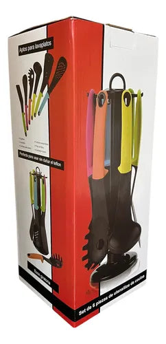 Utensilios de Cocina Antiadherentes con Mangos de Silicona