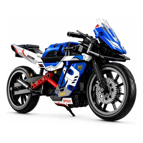 Motocicleta deportiva armable de 426 piezas a escala