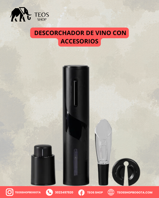 Descorchador de vino con accesorios