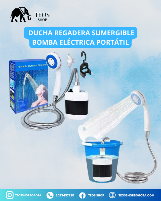 Ducha Regadera Sumergible Bomba Eléctrica Portátil