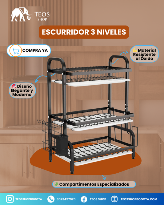 Escurridor 3 niveles