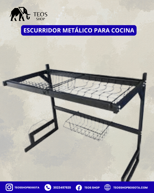 Escurridor metálico para cocina