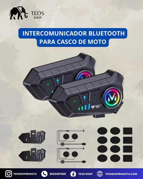 Intercomunicadores Bluetooth para Casco de Moto