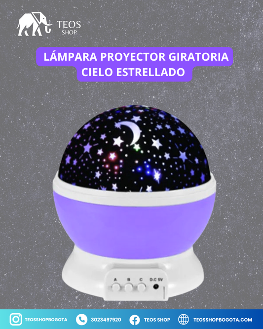 Lámpara Proyector Giratoria Cielo Estrellado