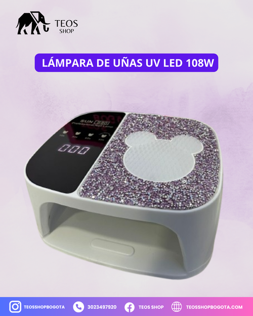 Lámpara de Uñas UV LED 108W Diseño Mickey