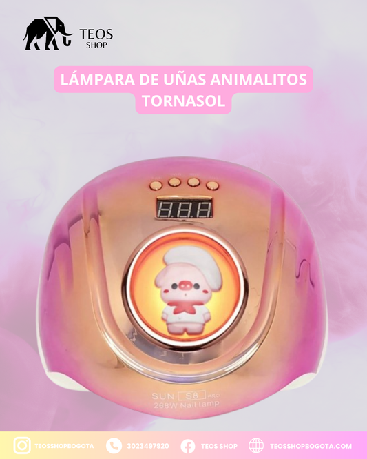 Lámpara de uñas animalitos tornasol