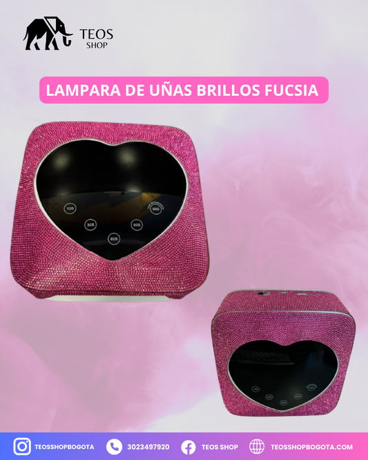 Lampara de uñas brillos fucsia