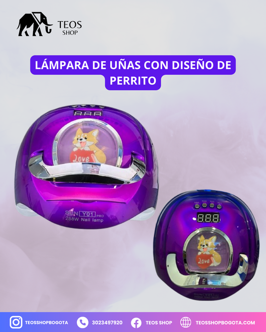 Lámpara de uñas con diseño de perrito