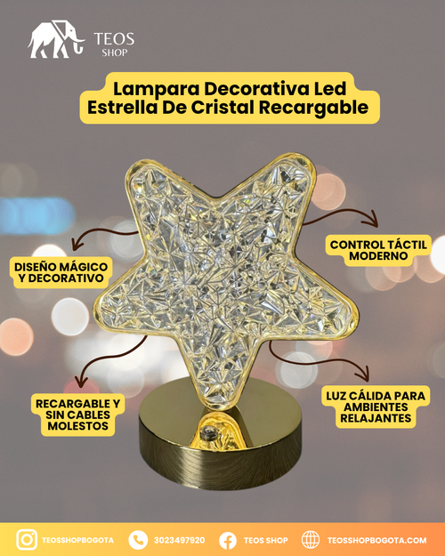 Lampara de mesa estrella