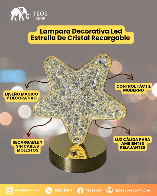 Lampara de mesa estrella