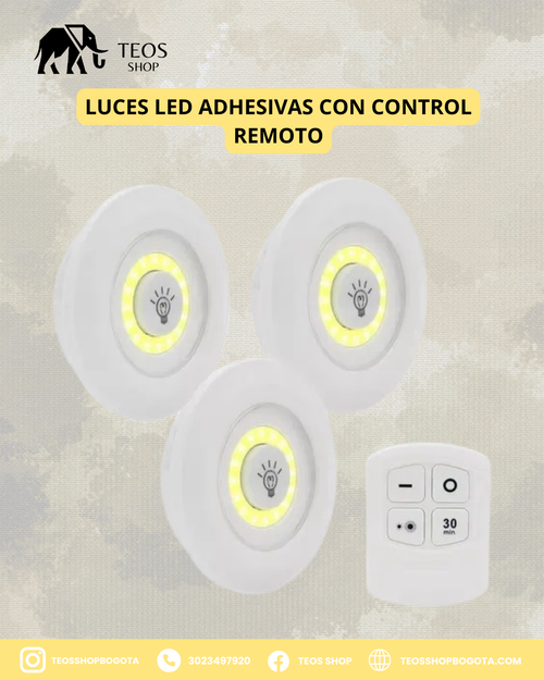 Luces LED adhesivas con control remoto