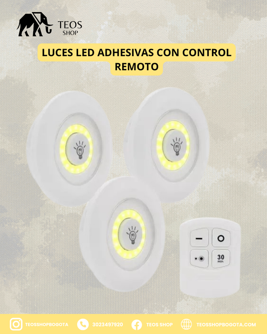 Luces LED adhesivas con control remoto