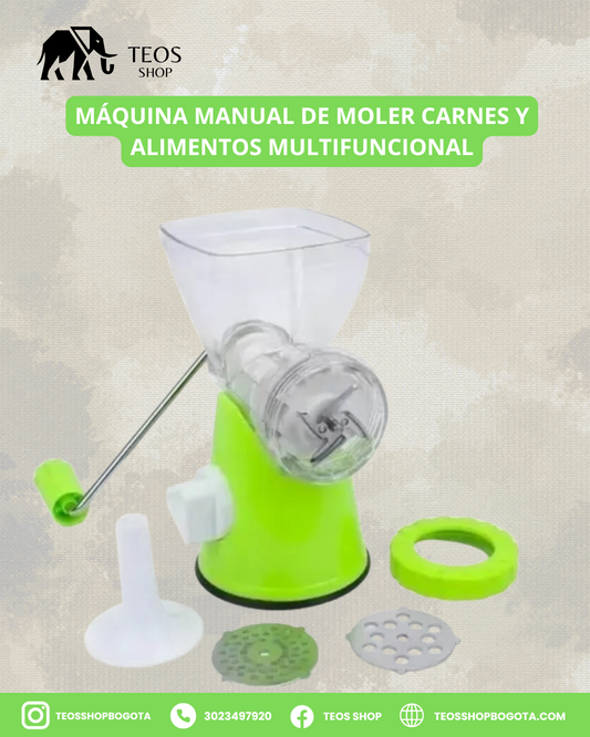 Máquina manual de moler carnes y alimentos multifuncional