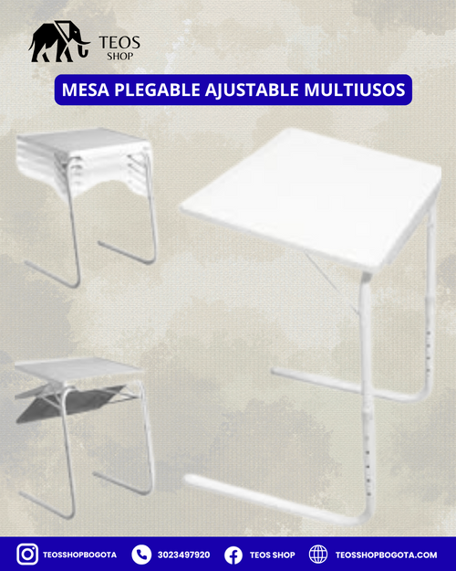 Mesa plegable ajustable multiusos