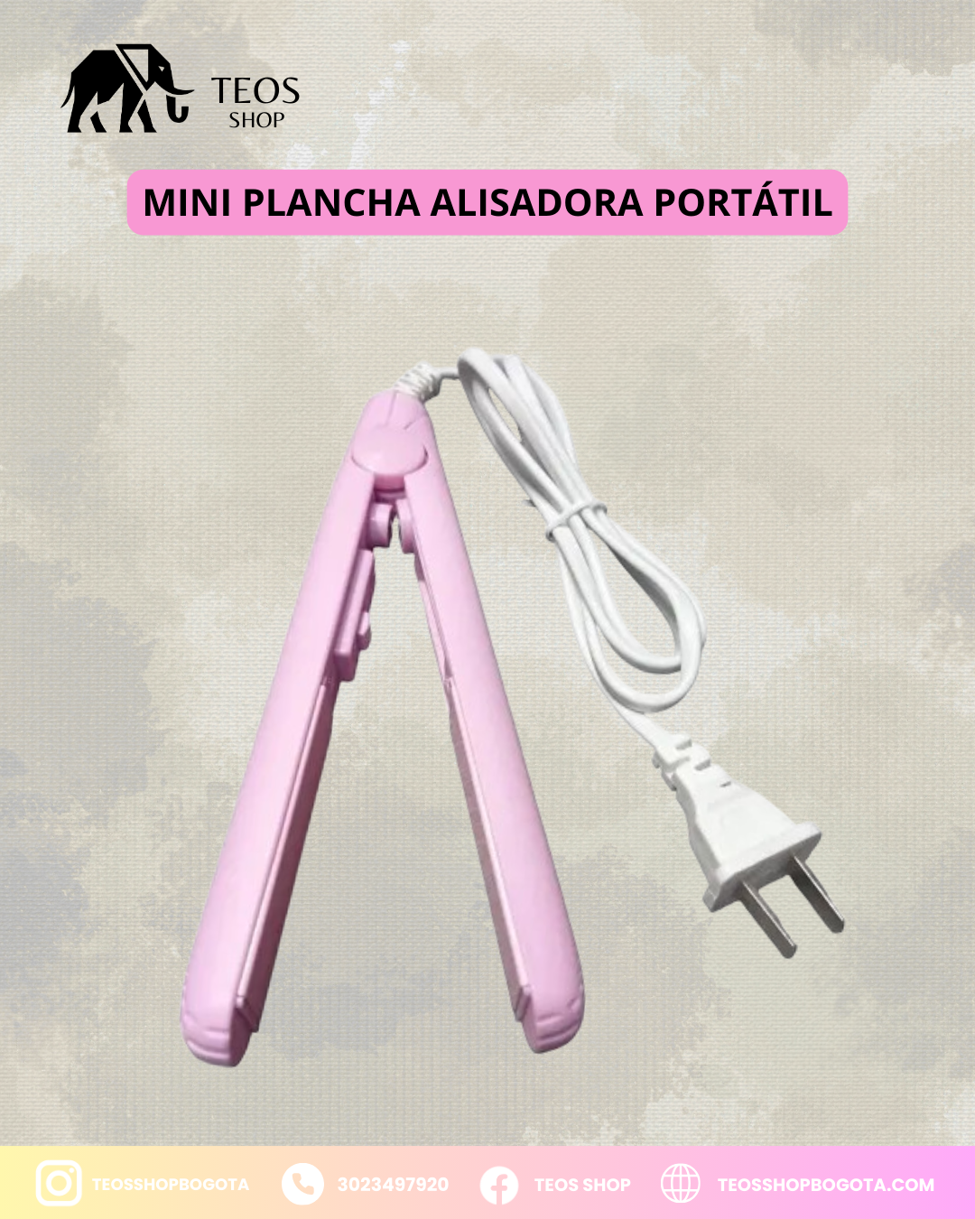 Mini plancha alisadora portátil