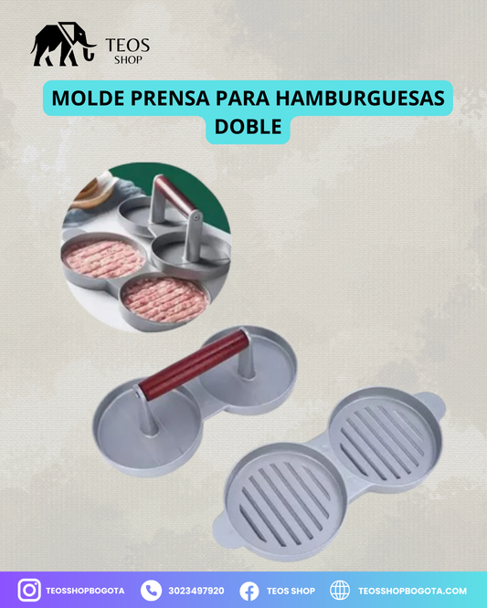 Molde Prensa para Hamburguesas Doble