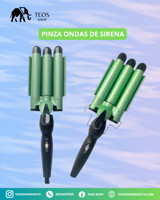 Pinza para el cabello ondas de sirena