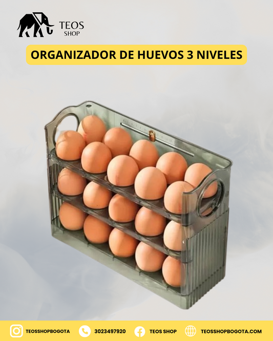 Organizador de huevos 3 niveles