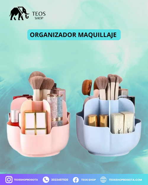Organizador de maquillaje giratorio