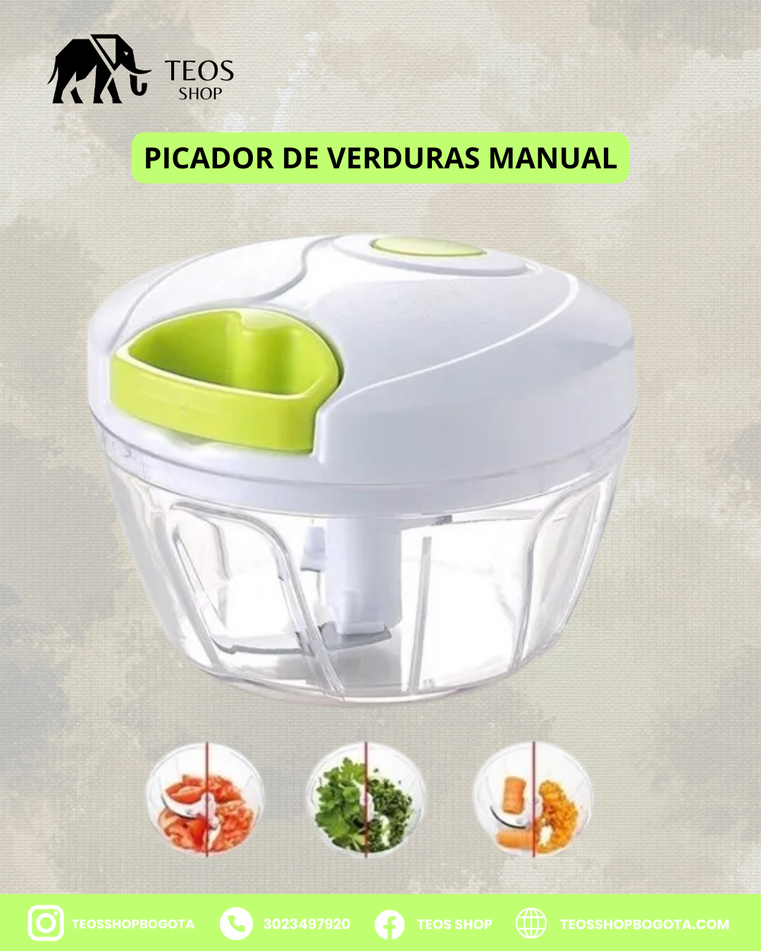 Picador de verduras manual