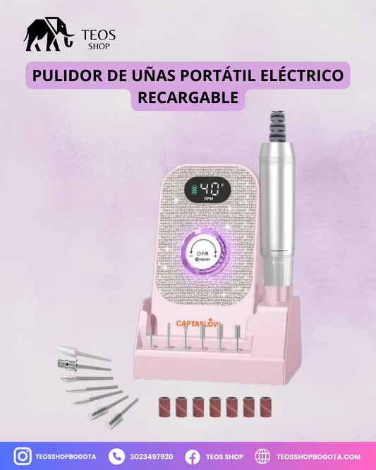Pulidor de Uñas Portátil Eléctrico Recargable