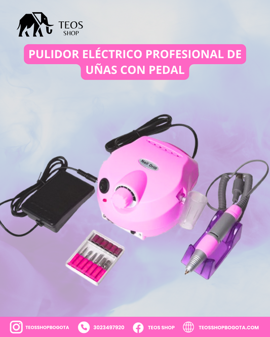 Pulidor eléctrico profesional de uñas con pedal