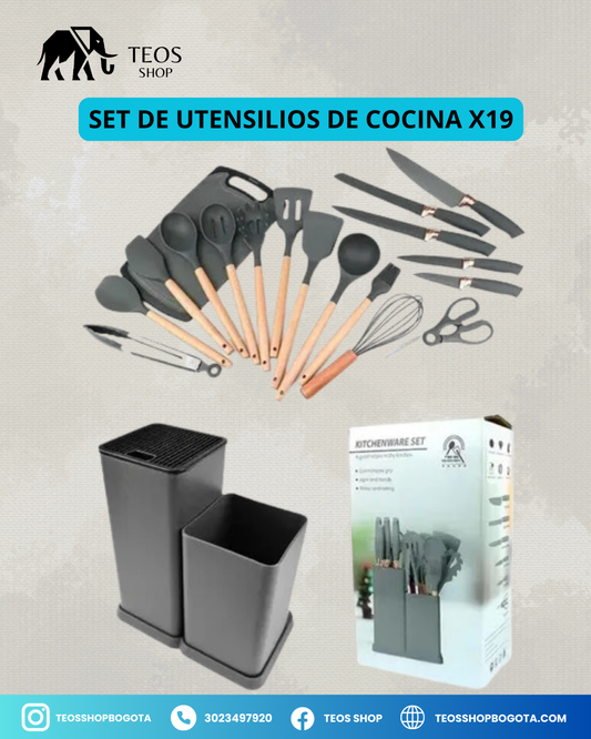 Set de Utensilios de Cocina x 19