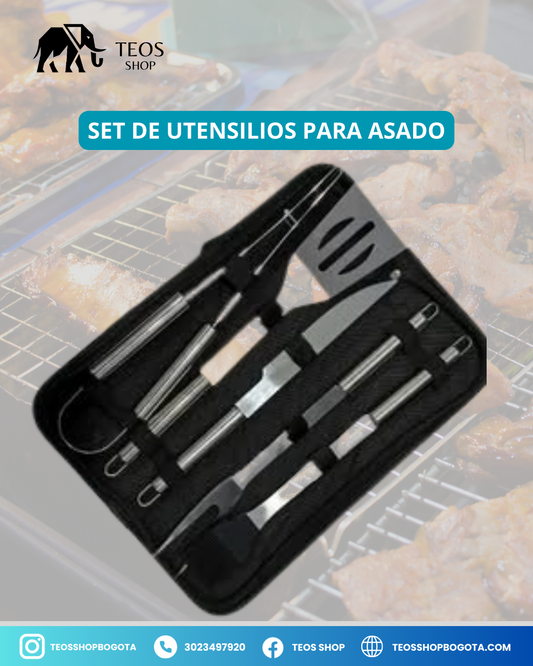 Set de utensilios para asado