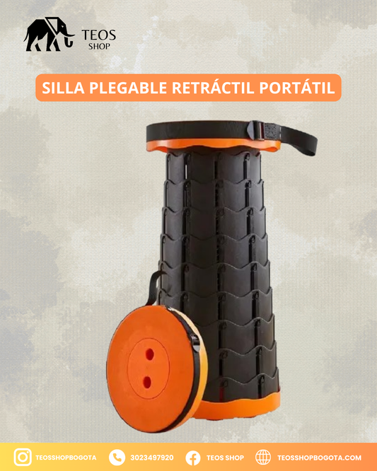 Silla plegable retráctil portátil