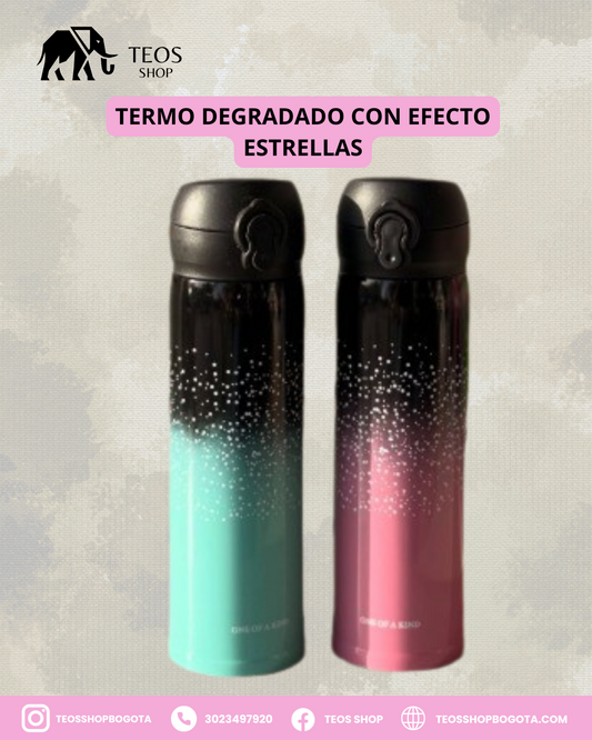 Termo Degradado con Efecto Estrellas