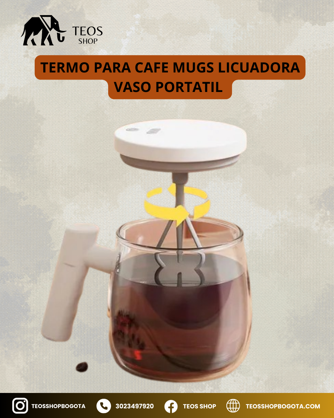 Termo Para Cafe Mugs Licuadora Vaso Portátil