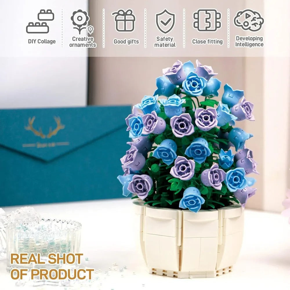 Ramo de Rosas en Bloques – Flower Studio (528 piezas)