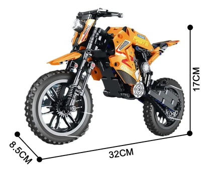 Moto de Bloques Off-Road – Set de Construcción Tipo LEGO Technic