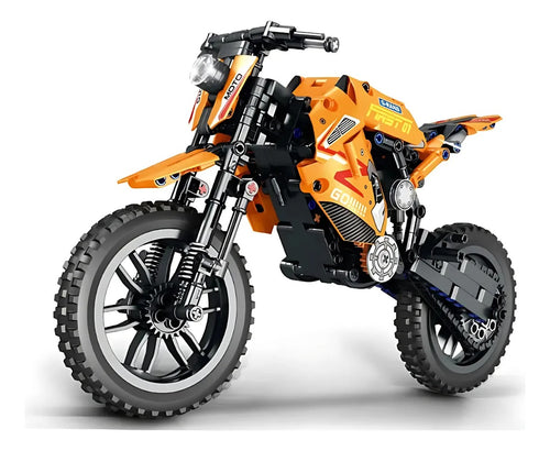 Moto de Bloques Off-Road – Set de Construcción Tipo LEGO Technic