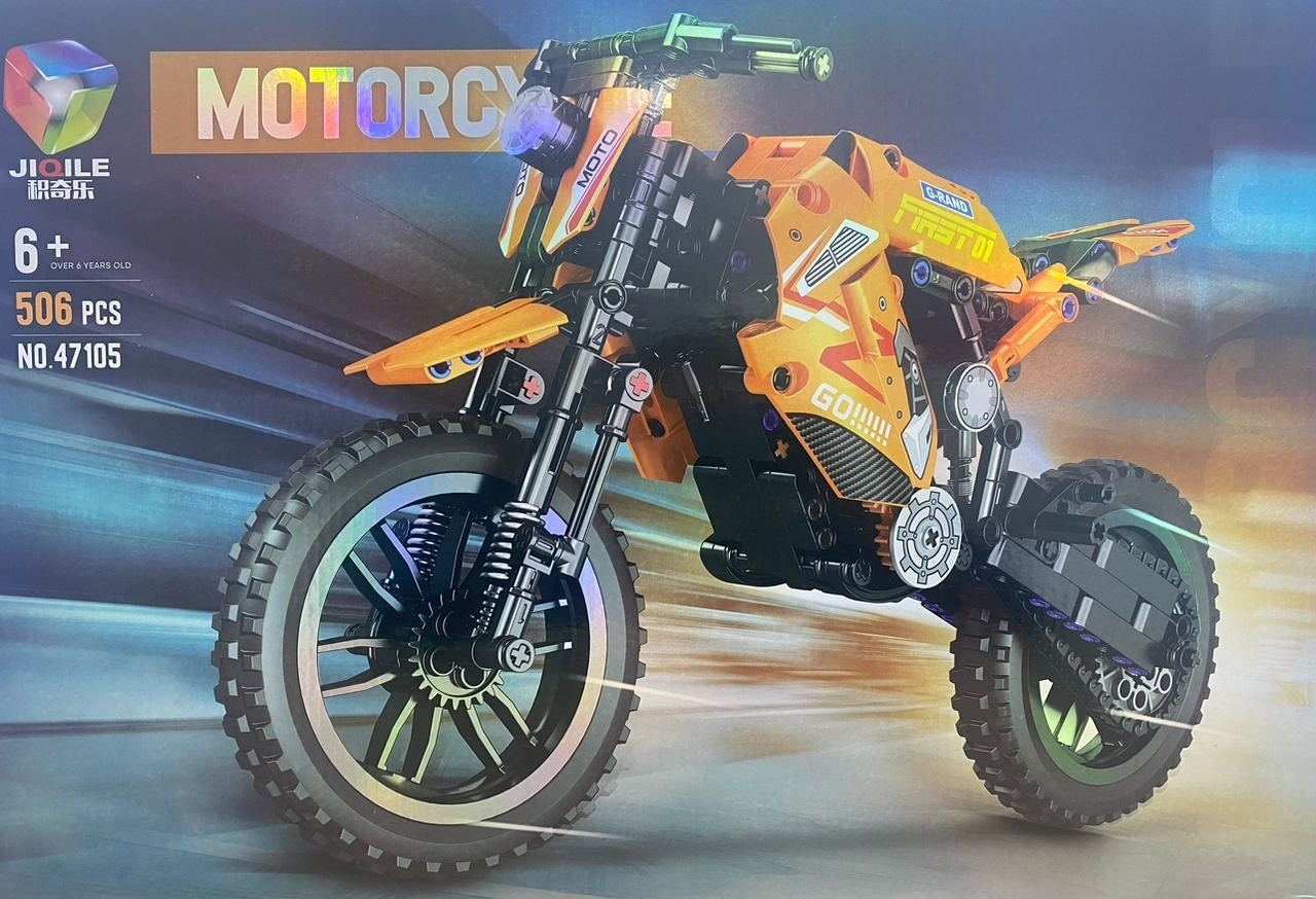 Moto de Bloques Off-Road – Set de Construcción Tipo LEGO Technic