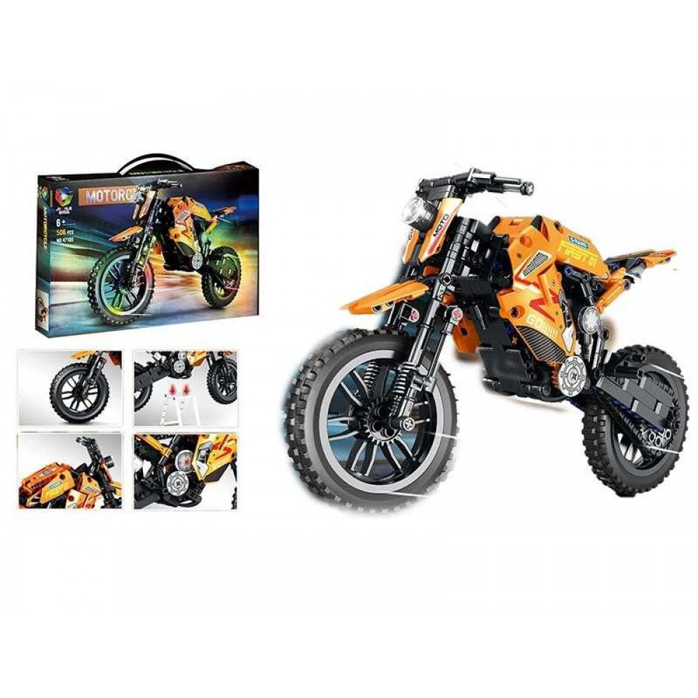 Moto de Bloques Off-Road – Set de Construcción Tipo LEGO Technic