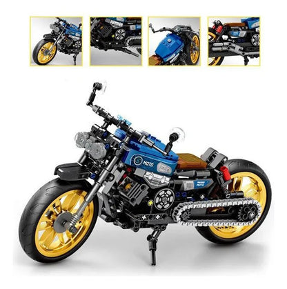 Moto de Bloques Motorcycle – 409 Piezas (Tipo LEGO Technic)
