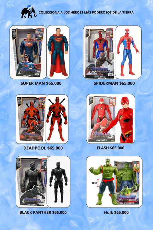 🦸‍♂️ Muñecos Avengers y DC Titan Hero – 30 cm