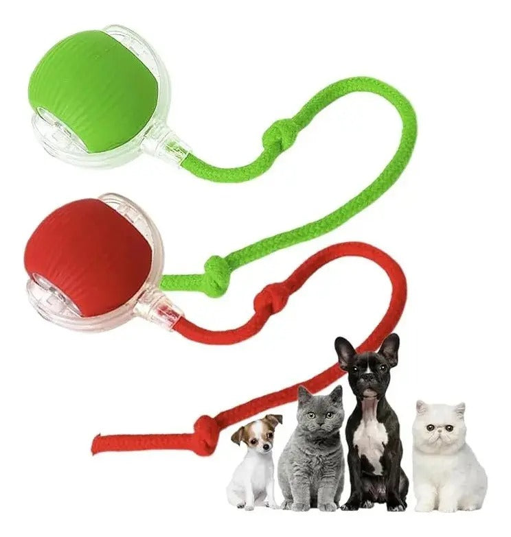Pelota interactiva con cuerda para mascotas