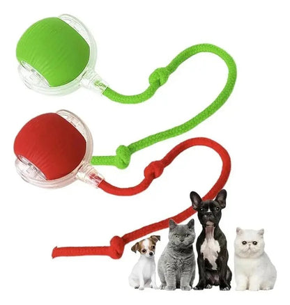 Pelota interactiva con cuerda para mascotas