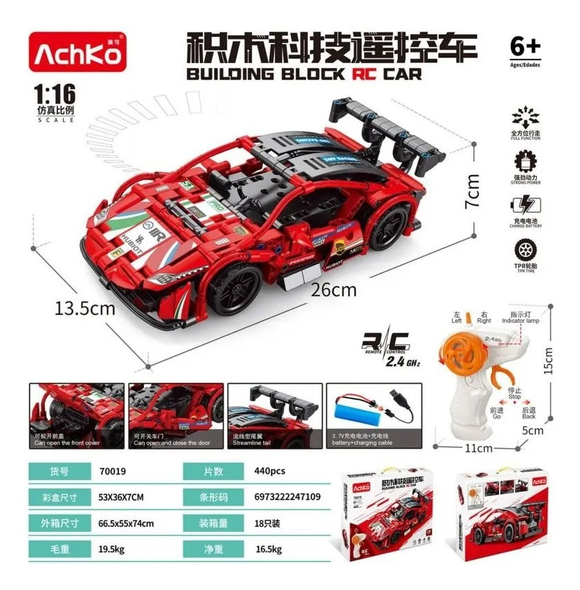 Carro Deportivo de Bloques – Modelo Racing (Set de Construcción)