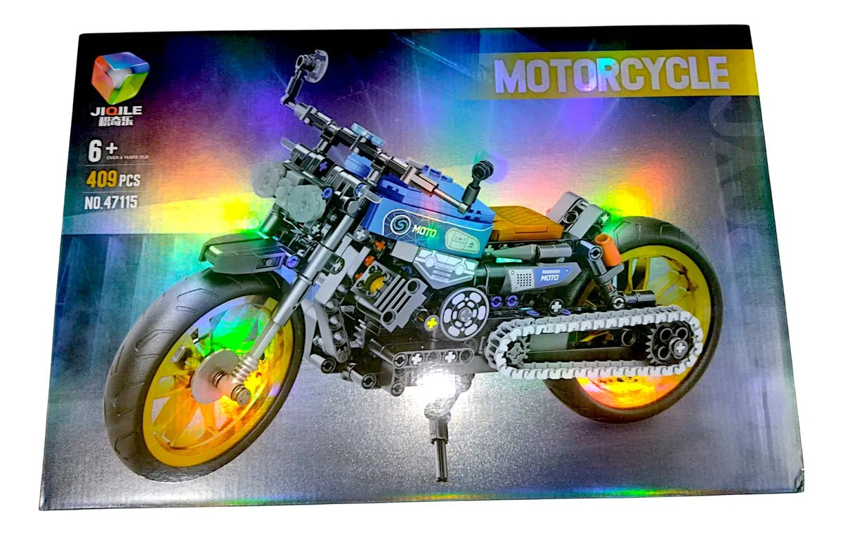 Moto de Bloques Motorcycle – 409 Piezas (Tipo LEGO Technic)