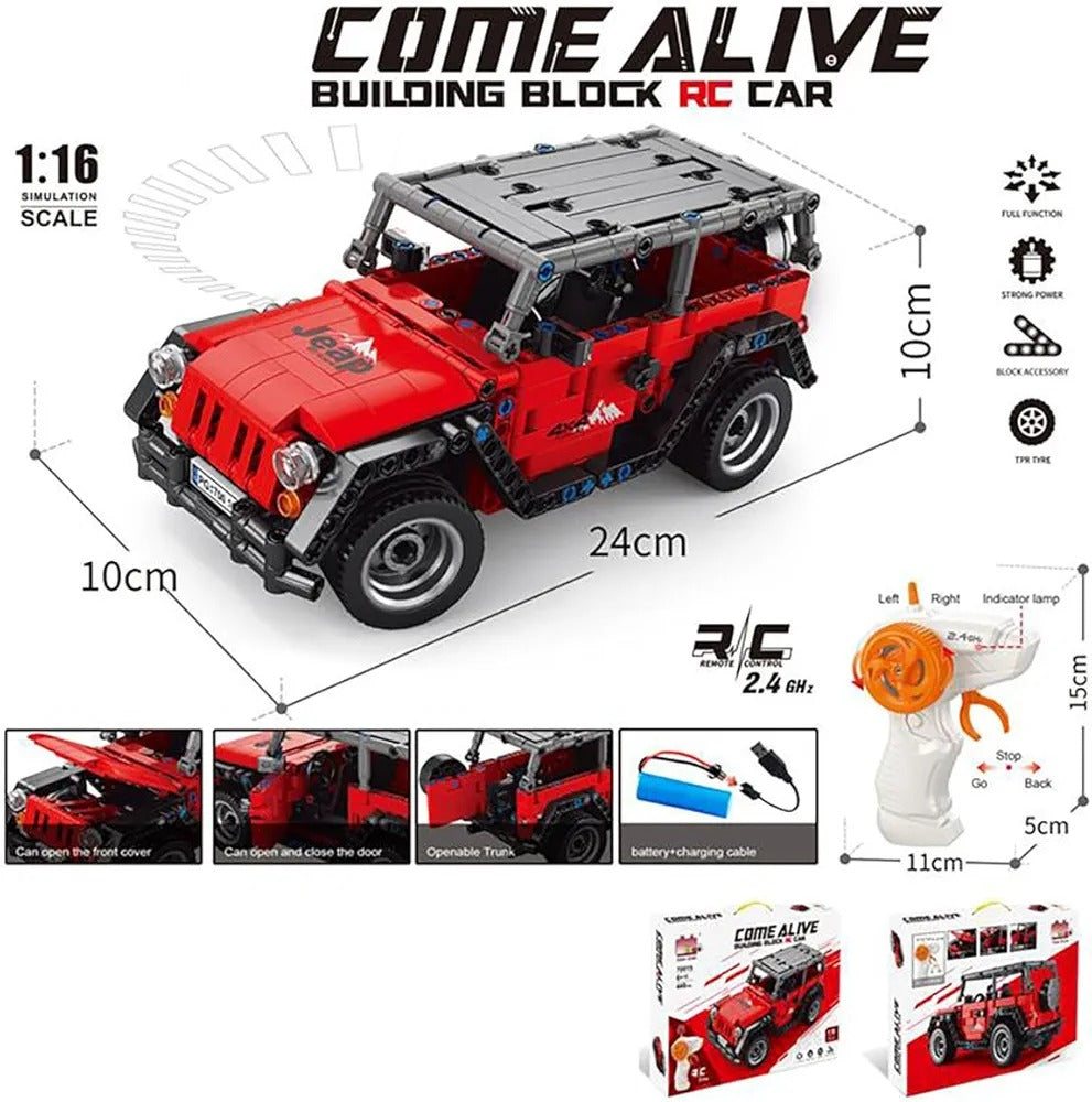 Jeep 4x4 RC de Bloques – Tipo LEGO Technic