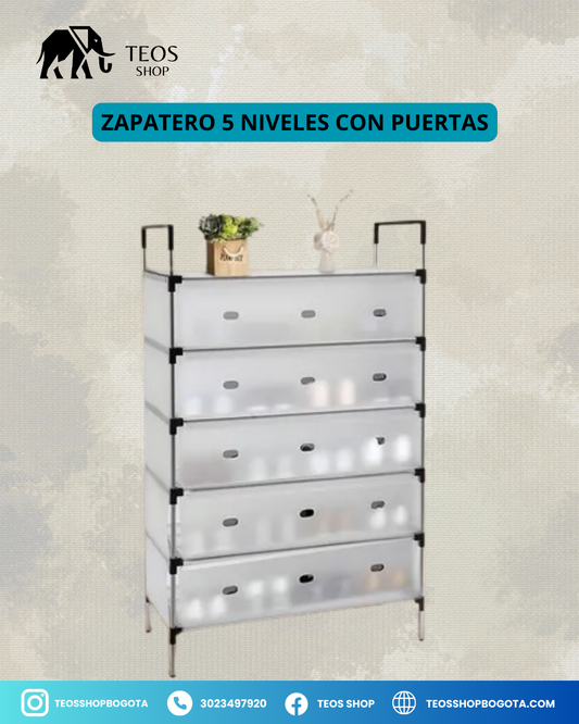 Zapatero 5 niveles con puertas