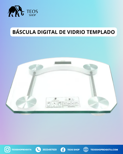 Báscula digital de vidrio templado