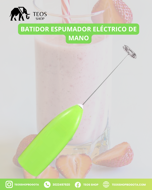 Batidor espumador eléctrico de mano