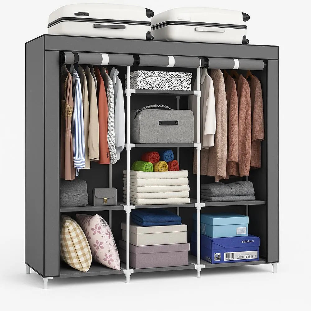 Closet Armario Portátil Doble Desarmable con Forro