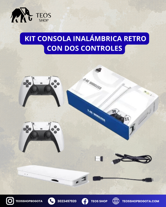 Kit consola inalámbrica retro con dos controles