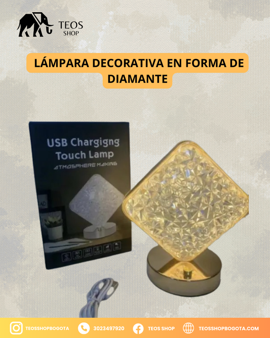 Lámpara decorativa en forma de diamante