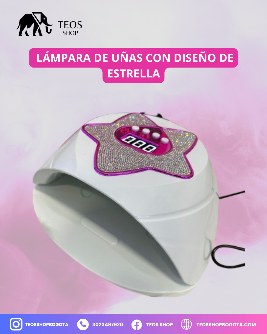Lámpara de uñas con diseño de estrella